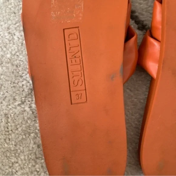 ✅ Silent D Sandals Helena Braided Slides in Orange - Picture 10 of 10